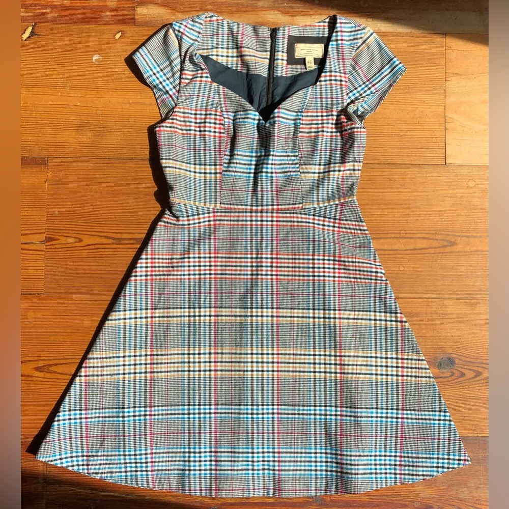 Anthropologie Moulinette Soeurs Finley, fit and flare plaid dress